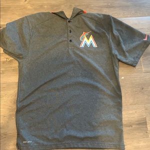 Miami Marlins Dri Fit Polo